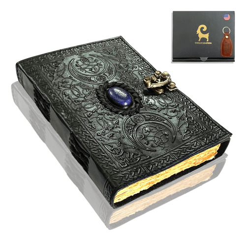 Cuaderno De Lapis 3 Moon Grimoire Black Book Of Shadows...