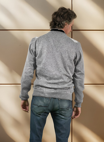 Sweater Pullover En V Con Rombos De Bremer -sweaters Del Sur