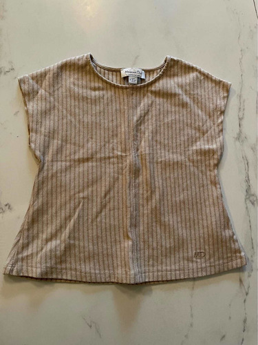 Blusa De Lino Rayada Massimo Dutti Niña Talle 5-6 Años