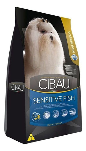 Alimento Cibau Sensitive Fish para cão adulto de raça pequena sabor salmão em sacola de 10.1kg