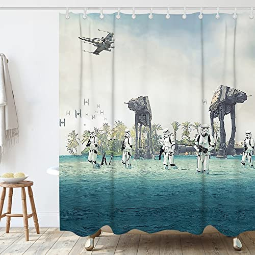 V Cortina De Ducha De Tela Cool Universe Wars Para Bañeras