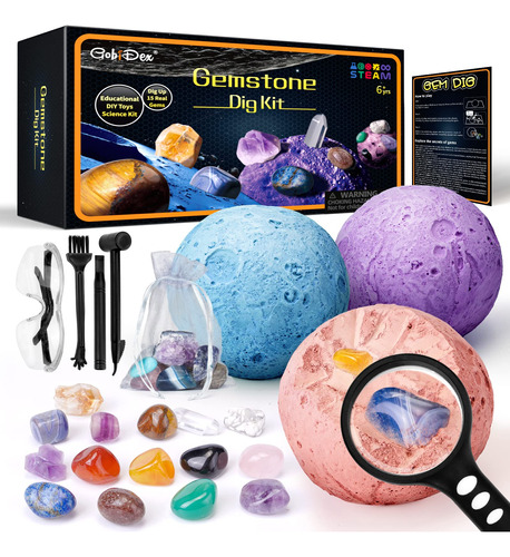 Gemstones Dig Kit, Solar System Science Kit Para Nios, Excav