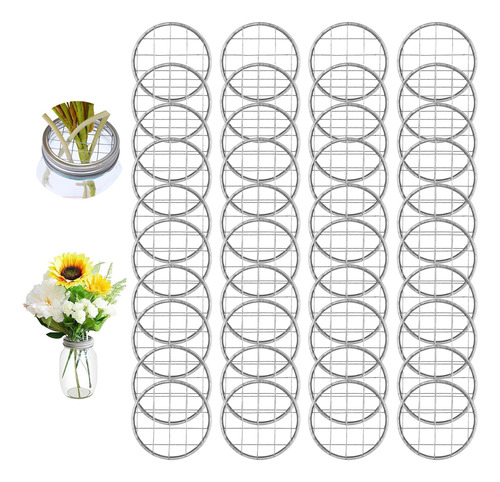 Oungy 40 Piezas De Tarro De Flores De Mason, Tapa De Inserci