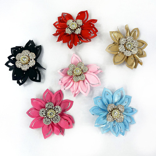 Set De 12 Broches Con Flores Para El Cabello - Estilo Único