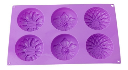 Imagen 2 de 4 de Molde De Silicona Para Hacer Jabones, Velas Forma Flores