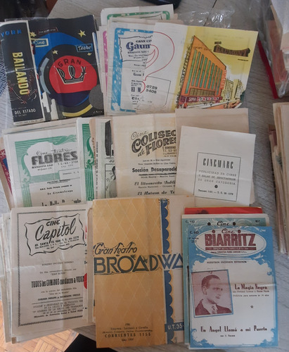Programas Antiguos De Cine Y Teatro Años 50/70s. Lote X10u. (Usado)