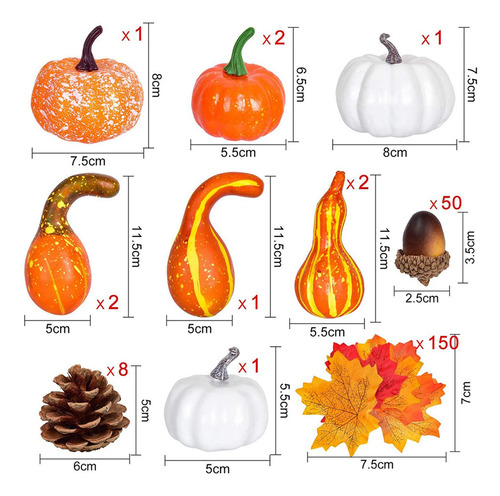 218 Piezas De Decoraciones De Fiesta De Acción De Gracias