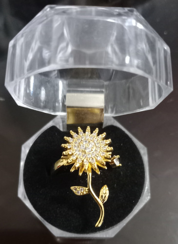 Anillo Girasol Giratorio Ajustable Anti-ansied