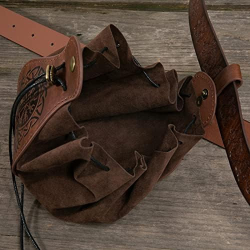 Sumgogo Cinturón Riñonera Medieval Cordón Cuero Casual Sende