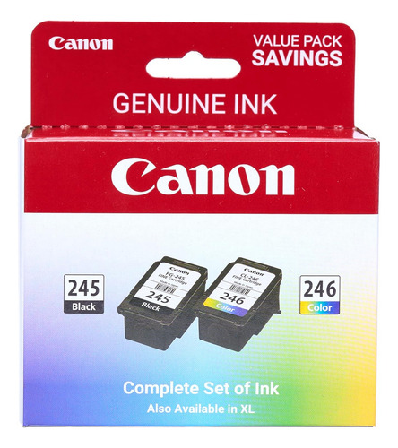 2 Cartuchos de tinta Canon PG-245 CL-246 Compatible Con iP2820 MG2420/2924/2920/3020/2522/2525, MX492, TS3120/302/302a/202/202a/4520/3320