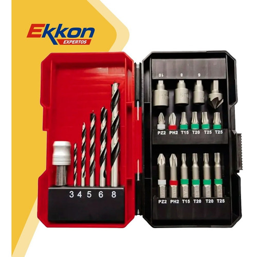 Imagen 3 de 9 de Taladro Atornillador Percutor Einhell 18v + 22 Accesorios