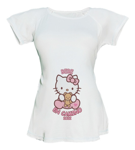 Blusa Para Embarazo Ranglan - Kitty Bebe En Camino + Año