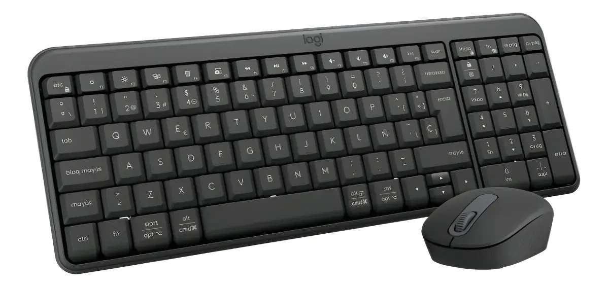 Kit Teclado Y Mouse Inalámbrico Logitech Mk250 Color Grafito Mouse Negro Teclado Negro