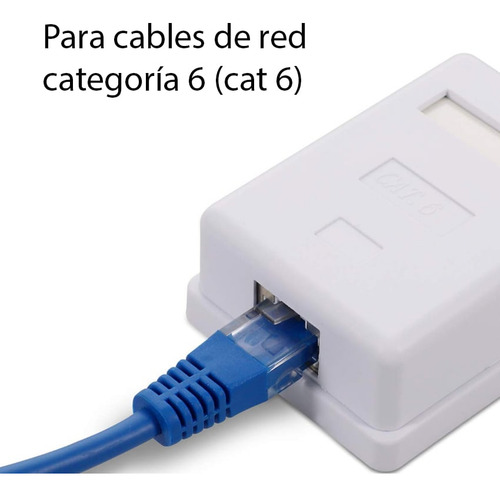 Roseta Cat 6 Con Módulo Caja Rj45 X Pack 10 Unidades