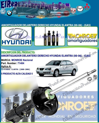 Amortiguador Trasero Izquierdo Hyundai Elantra (00-06)