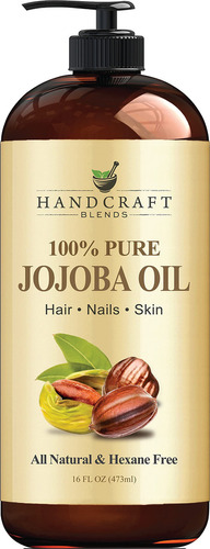 Handcraft Aceite De Jojoba 16 Onzas Líquidas, Aceite De Jo.