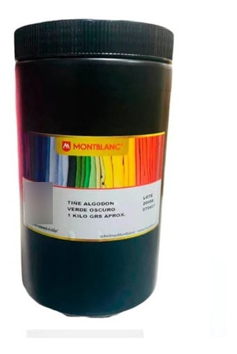 Anilina Para Teñir Algodón Montblanc Por 1 Kg (color Negro)