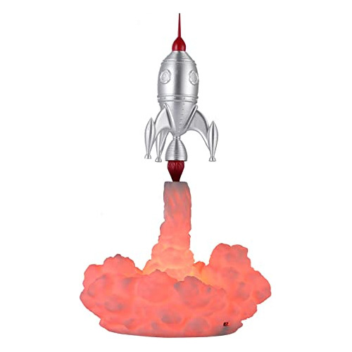 Emvanv Lámpara De Cohete Con Impresión 3d, Lámpara De Mesa C