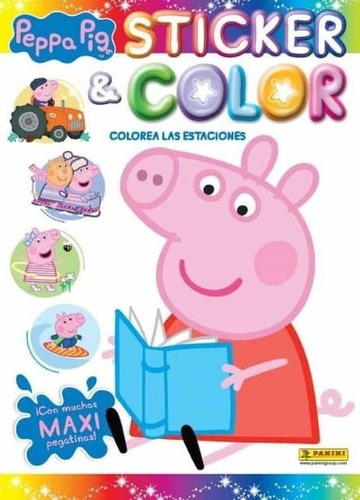 Libro Sticker & Color Peppa Pig Colorea Estaci - Aa.vv