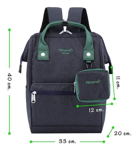 Mochila Bolso Himawari Con Monedero Ideal Notebook Varios Colores Envio Gratis