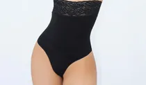 Comprar Faja Strapless Calzón Alto Con Encaje Y Silicona