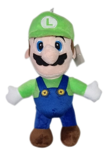 Peluche Luigi 22cm Serie Super Mario Bros 