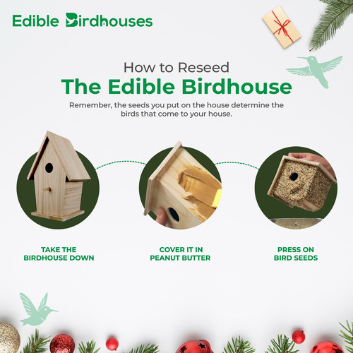 Casa De Pájaros Comestible Hidden Creek Artisans 2 En 1