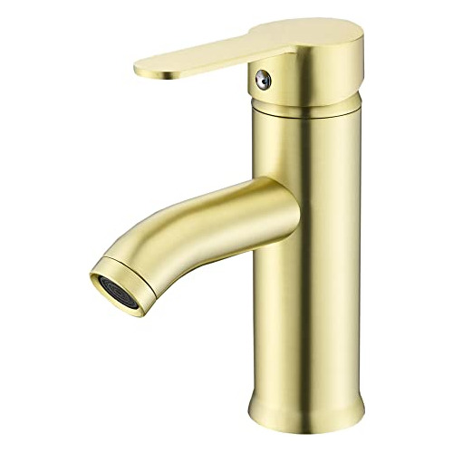 Grifo De Baño De Oro Cepillado, Beelee De Un Solo Orificio Y