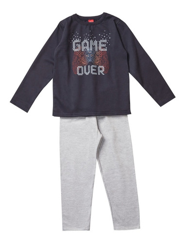 Conjunto Menino Kids Calça E Blusão Game Over Elian