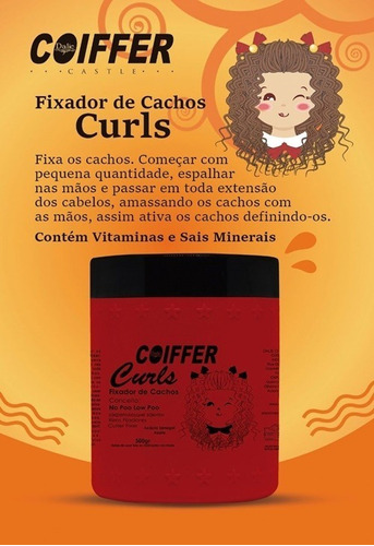 Fixador De Cachos Curls 500g Coiffer No Poo Low Poo