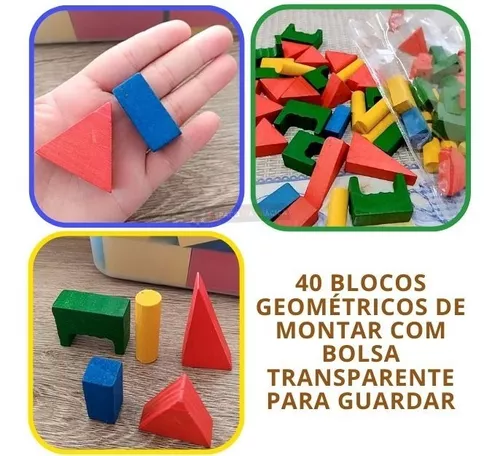 50 Peças Multi Blocos - Blocos de montar infantil para se divertir e  estimular a imaginação