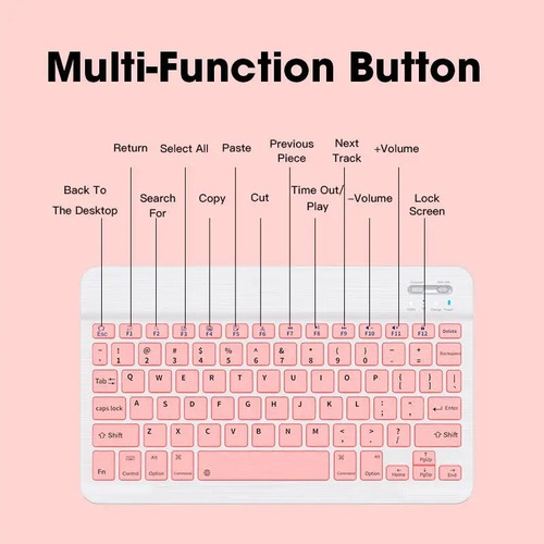 Kit Mini Teclado Mouse Bluetooth Usb Incluye Pad Y Soporte