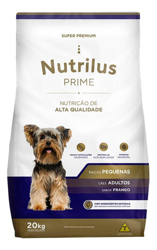 Ração Seca Nutrilus Frango Cães Adultos Raças Pequenas 20 Kg