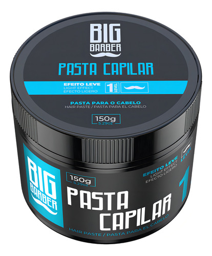 Pasta Capilar Big Barber 150g Level 1 Efeito Leve Profissional