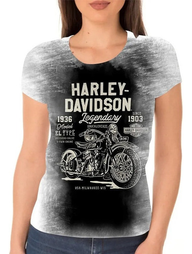 Camiseta Camisa Feminina Harley Davidson Moto 01