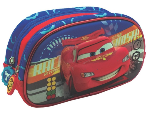 Cartuchera 2 Cierres 3d Disney Cars Mcqueen Orig Mundomanias