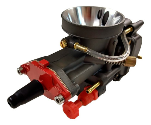 Imagen 5 de 7 de Carburador Cortina Plana Competicion 28 34 Mm Negro Chicler