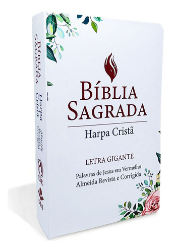 Bíblia Grande Harpa Cristã Popular Letra Gigante Floral Branca. Cpadsp, De Cpad/sbb. Editora Cpad, Capa Dura, Edição 2023 Em Português, 2023