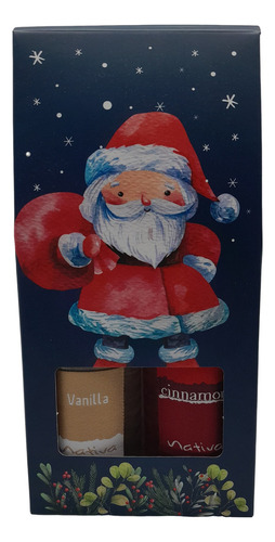 Aromatizadores Navideños X2 Color Azul Fragancia vanilla y cinnamon