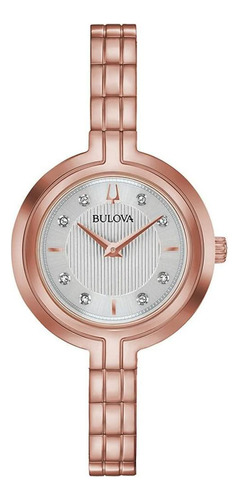 Bulova Reloj De Pulsera De Cuarzo Con Diamantes Rhapsody Pa.