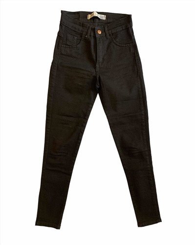 Jean Authentic Denim Negro Oscuro Talle 38 Tipo Chupin