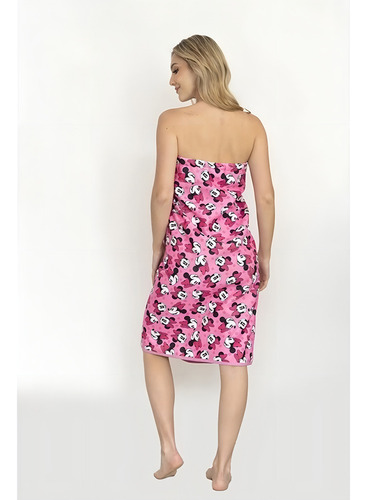 Toalla Corporal Strapless Pink Minnie Absorbente Suave Color Rosa