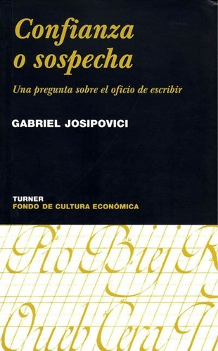 Confianza O Sospecha - Gabriel Josipovici
