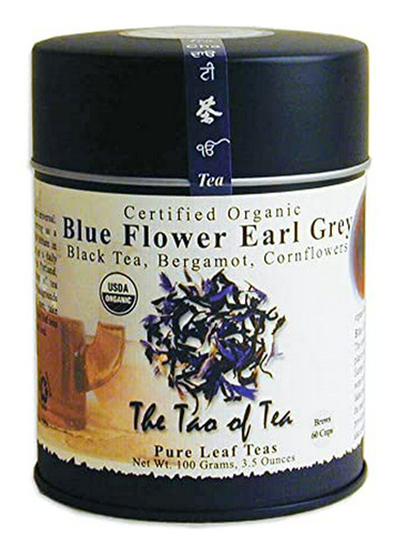 Té Negro Earl Grey Con Flores Azules, 3.5 Oz.