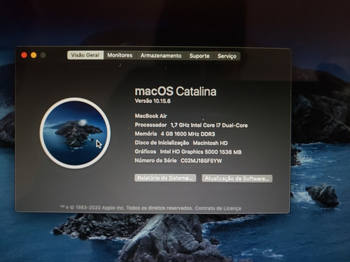 Macbook Air 11 2013, Core I7 4gb De Ram Ssd 256gb
