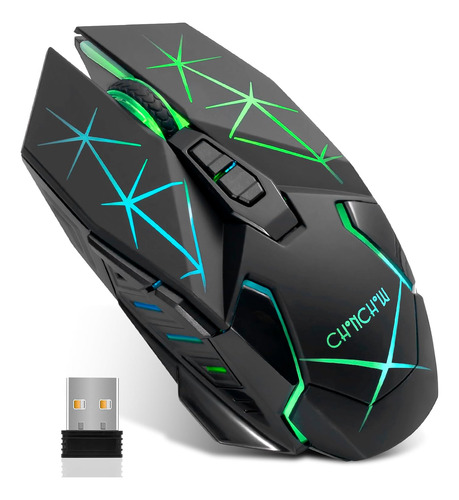 Mouse Inalámbrico Para Juegos Para Portátil Con 2 Botones La