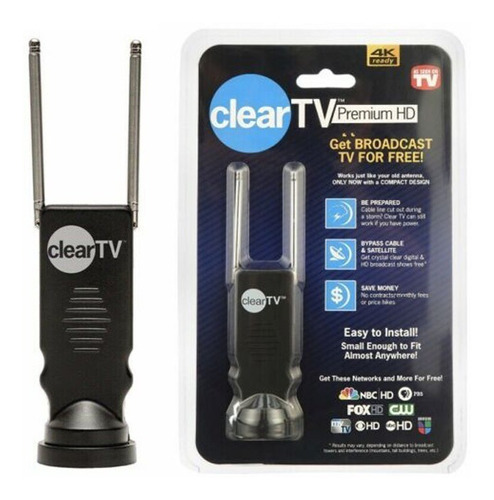 Antena De Tv Clear Tv Premium Mini 4k Ultra Hd, Transmisión