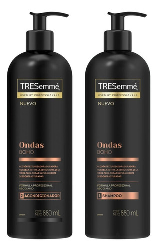 Shampoo + Acondicionador Tresemmé Dosificador Ondas 880 Ml