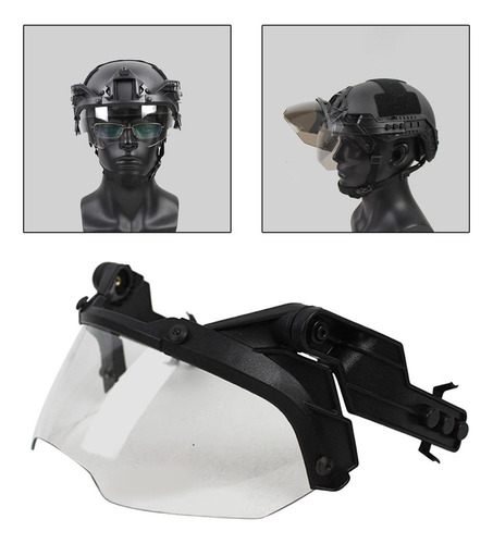 Mz Guia De Capacete Op Óculos Traje Visão Clara Para B Preto