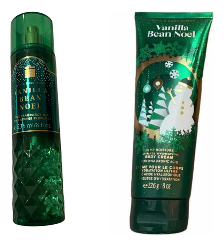 Loción Corporal Y Crema Bath And Body Aroma Navideño Fragancia Vanilla Bean Noel